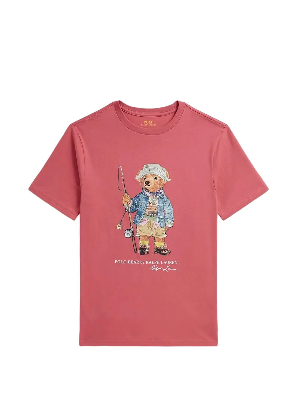 Cotton T-Shirt with Polo Bear Logo by POLO RALPH LAUREN KIDS