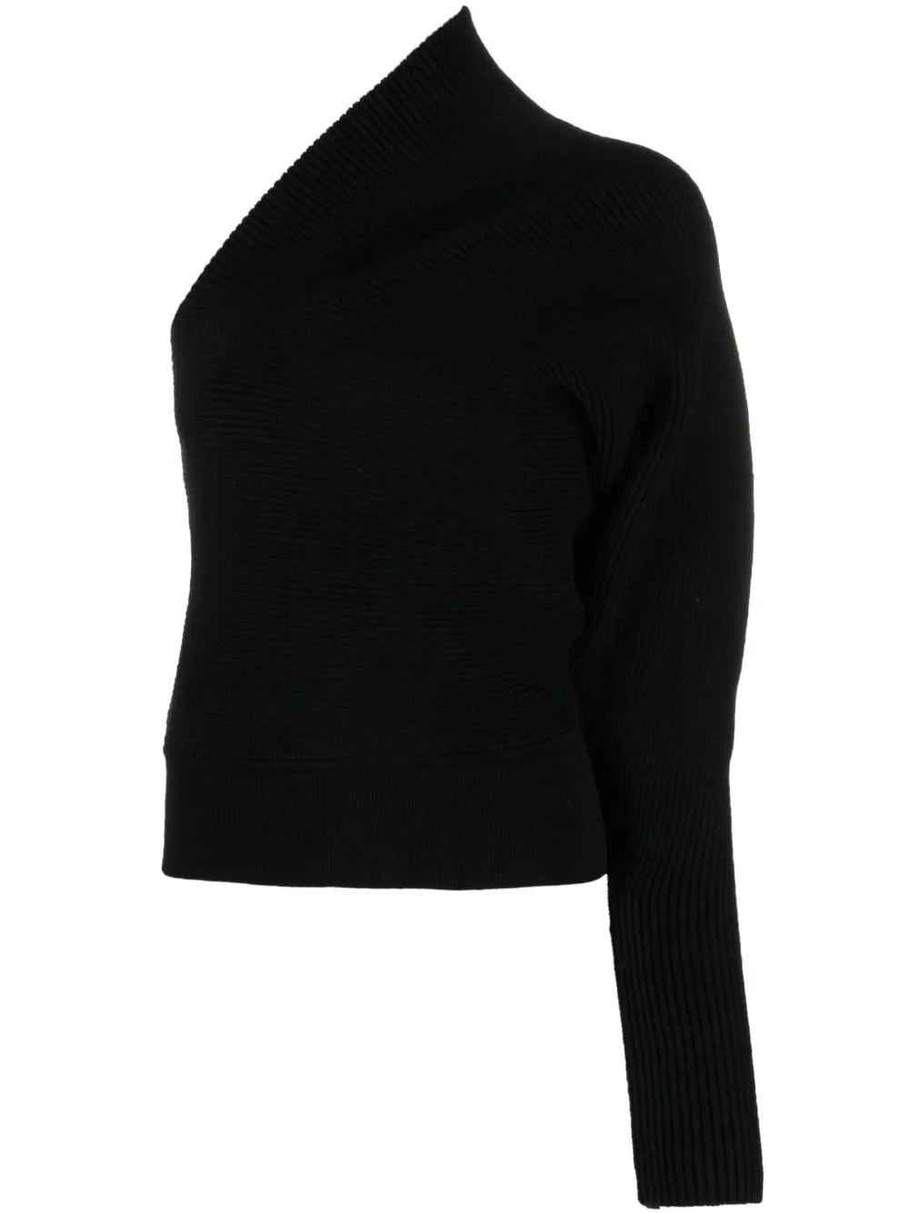 One-Shoulder Ribbed-Knit Jumper by Rick Owens