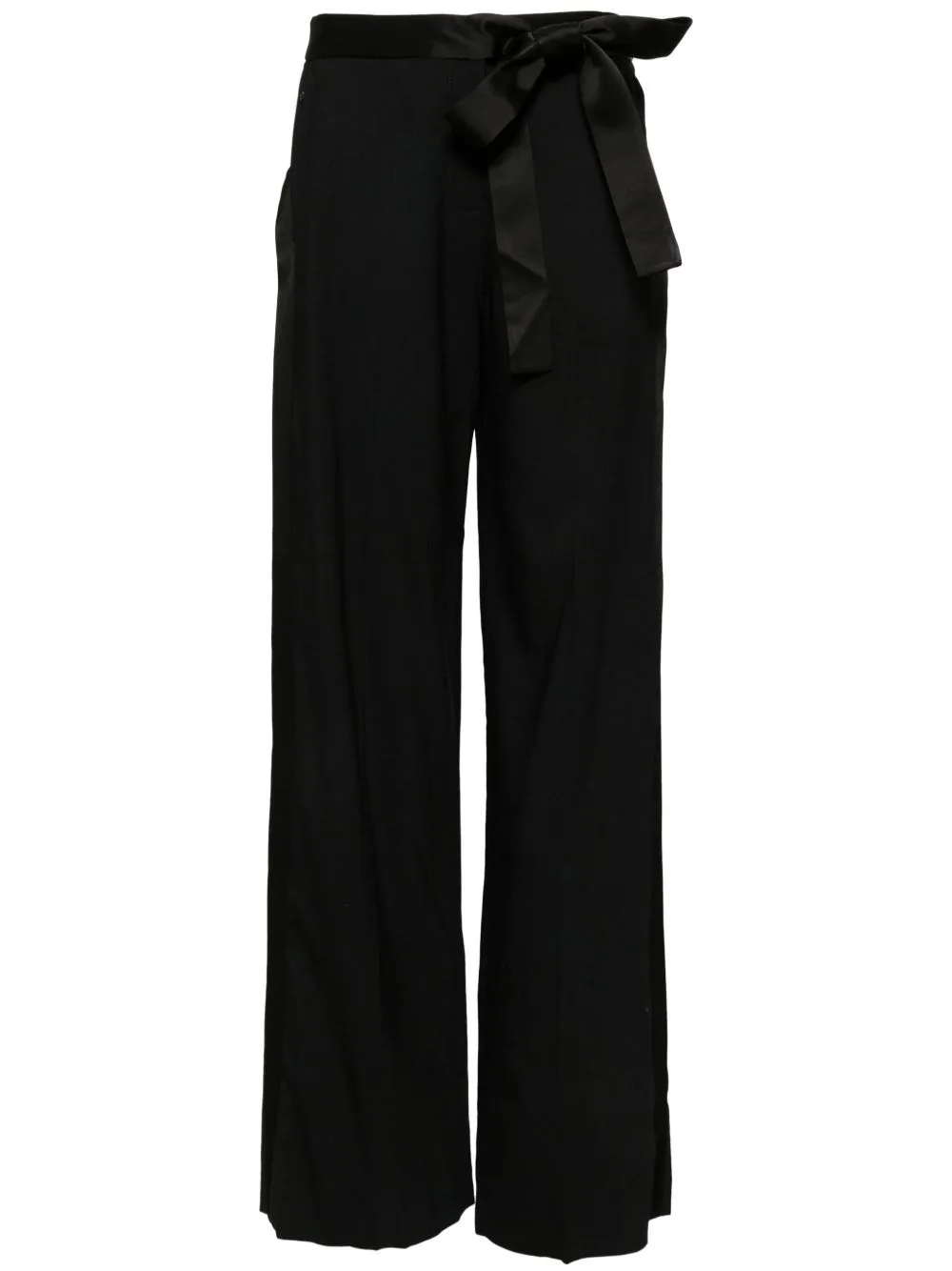 Satin Bow Wide-Leg Trousers by David Koma