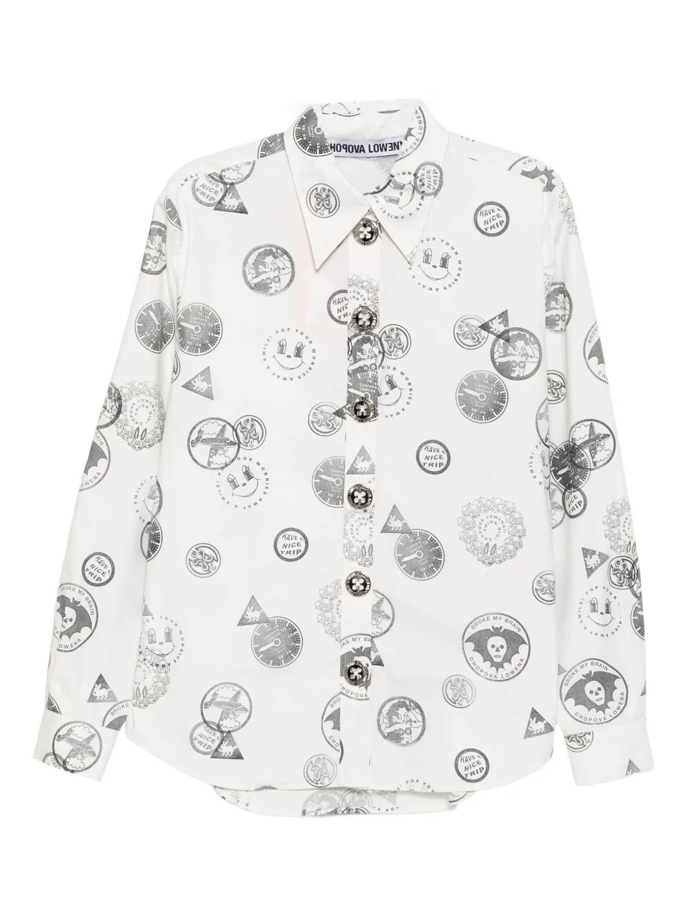 All-Over Print Cotton Shirt by Chopova Lowena