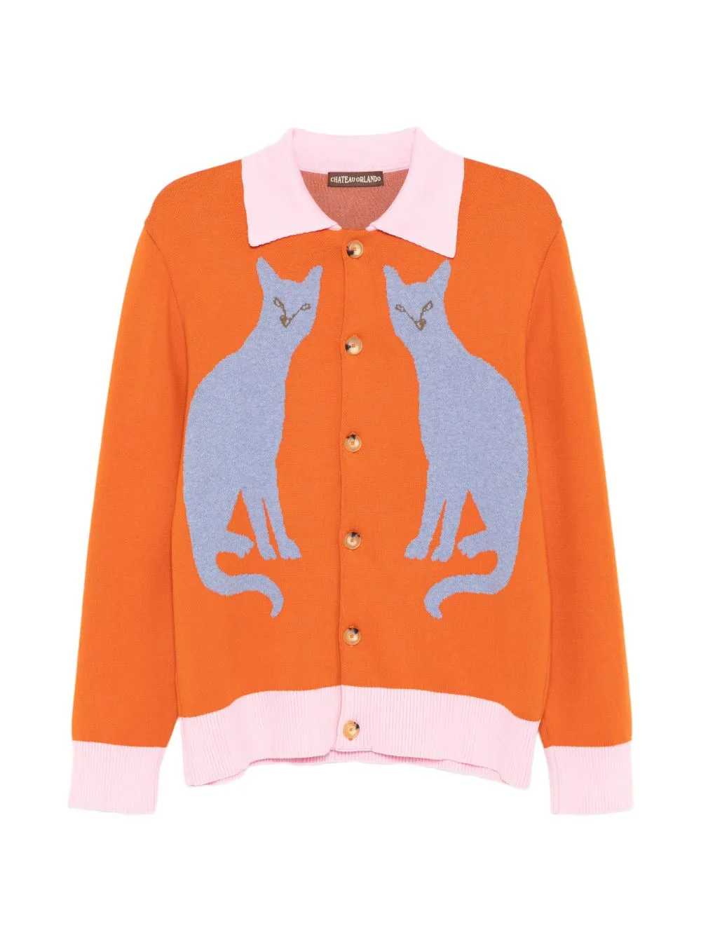 Graphic Cotton Cardigan by CHATEAU ORLANDO