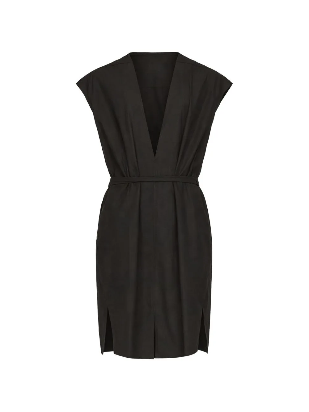 V-Neck Belted Jumpsuit by Rick Owens