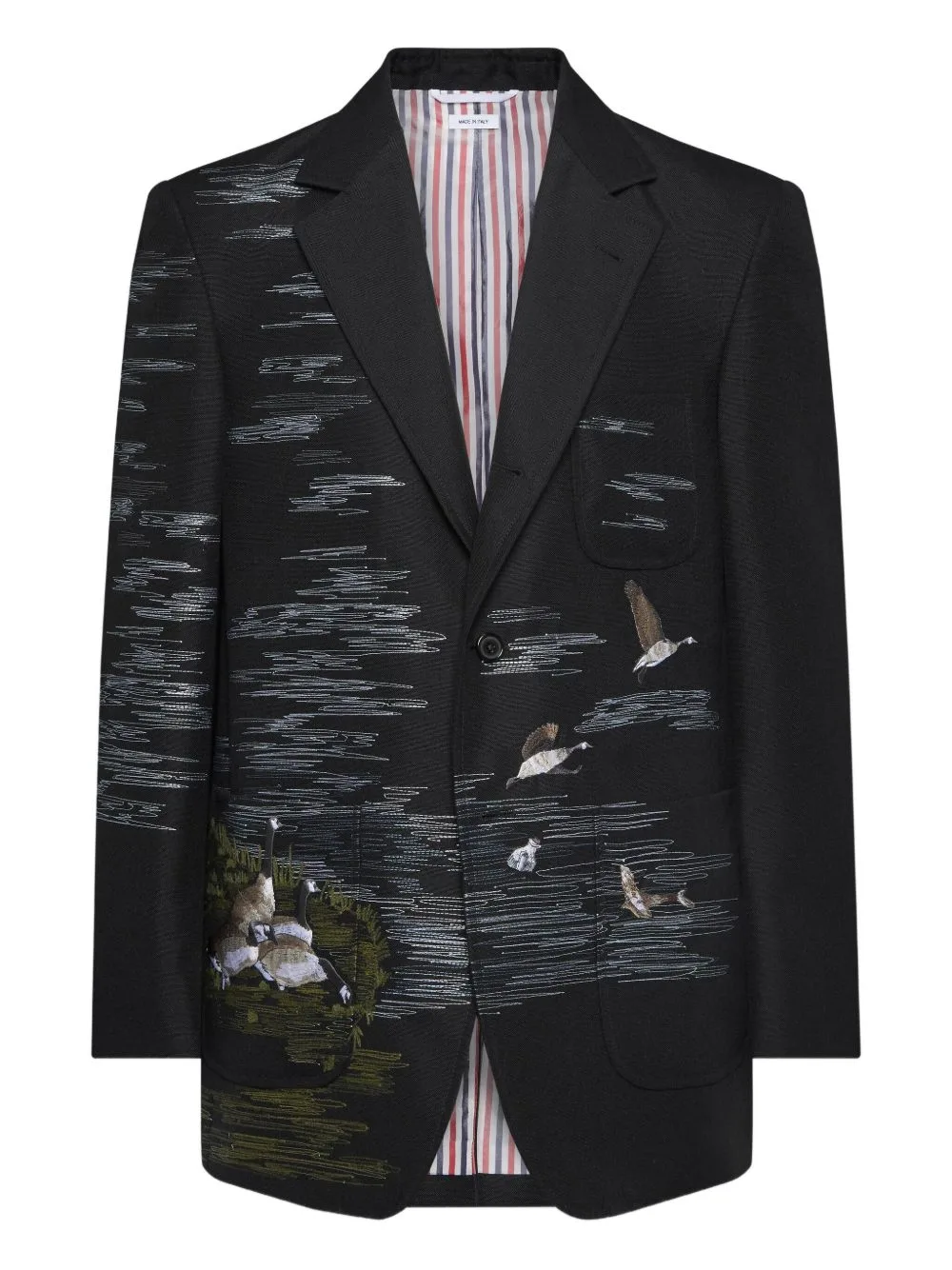 Embroidered Blazer by Thom Browne