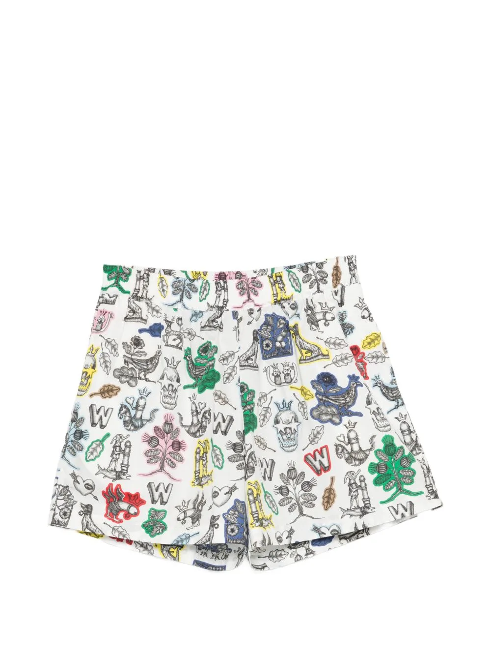 Graphic-Print Shorts by Walter Van Beirendonck