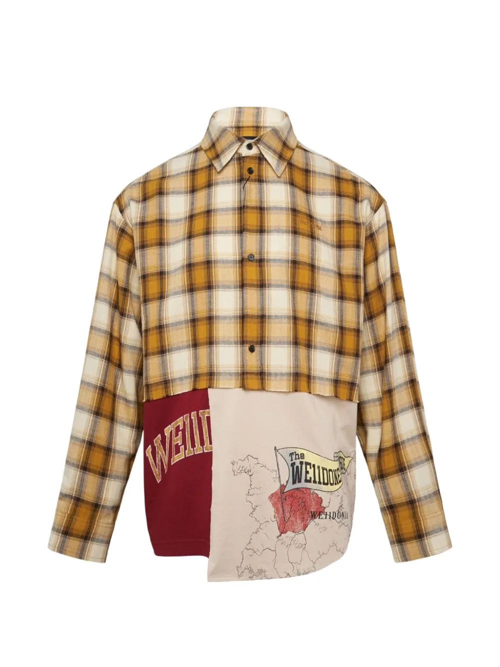 Plaid Patchwork Shirt by We11done