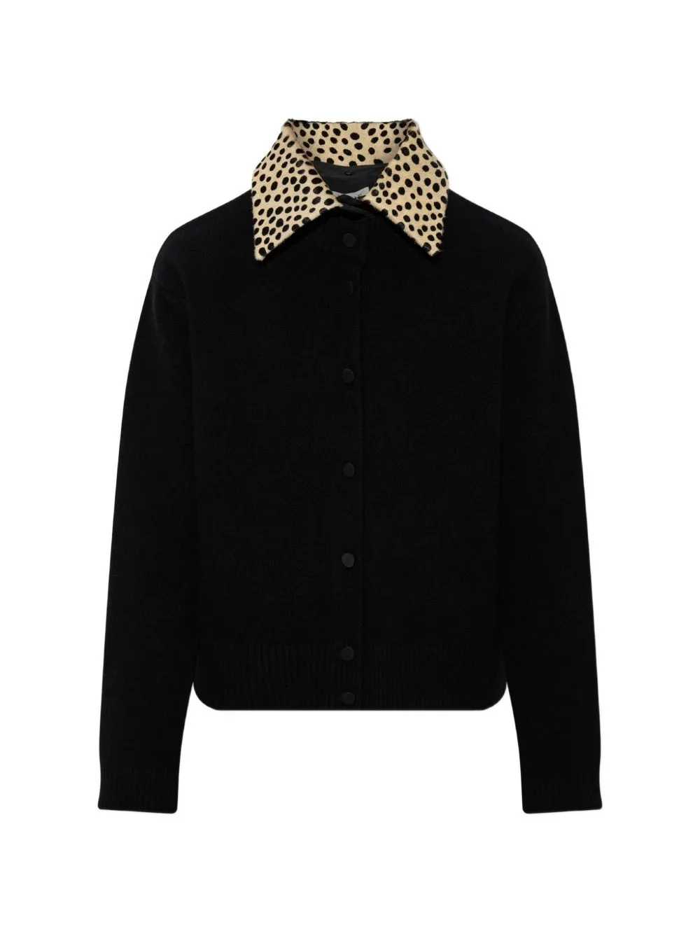 Animal-Print Collar Cardigan by Róhe