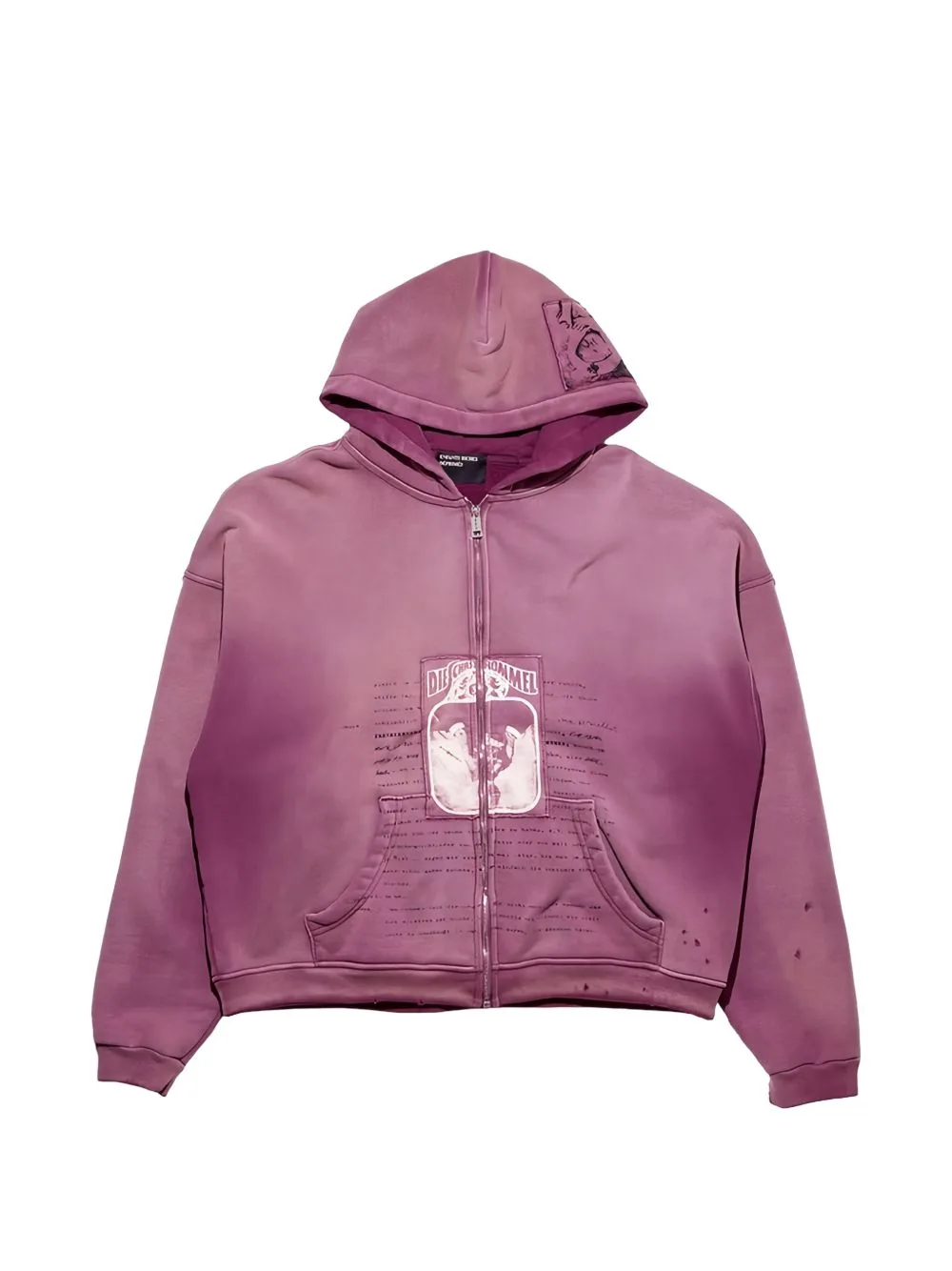 Graphic-Patch Distressed Hoodie by Enfants Riches Déprimés