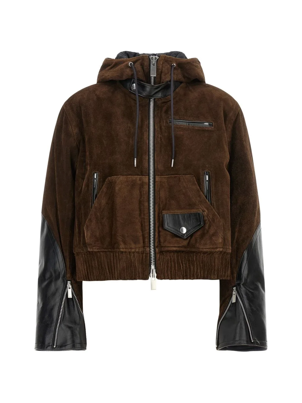 Suede-Panelled Leather Jacket by sacai