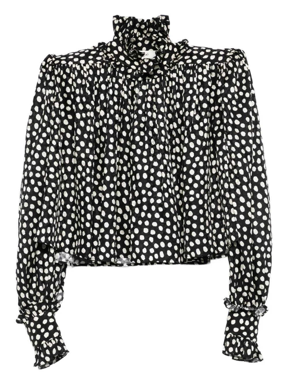 Ruffled-Collar Polka-Dot Blouse by Chloé