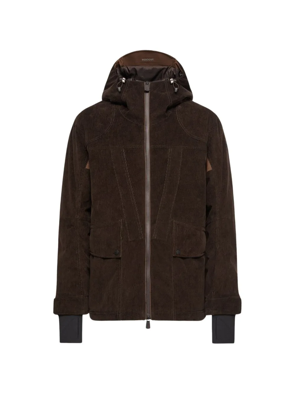 Airolo Corduroy Hooded Ski Jacket by Moncler Grenoble
