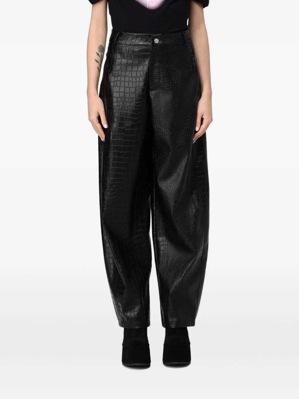 Crocodile-Effect Trousers by DISCLAIMER