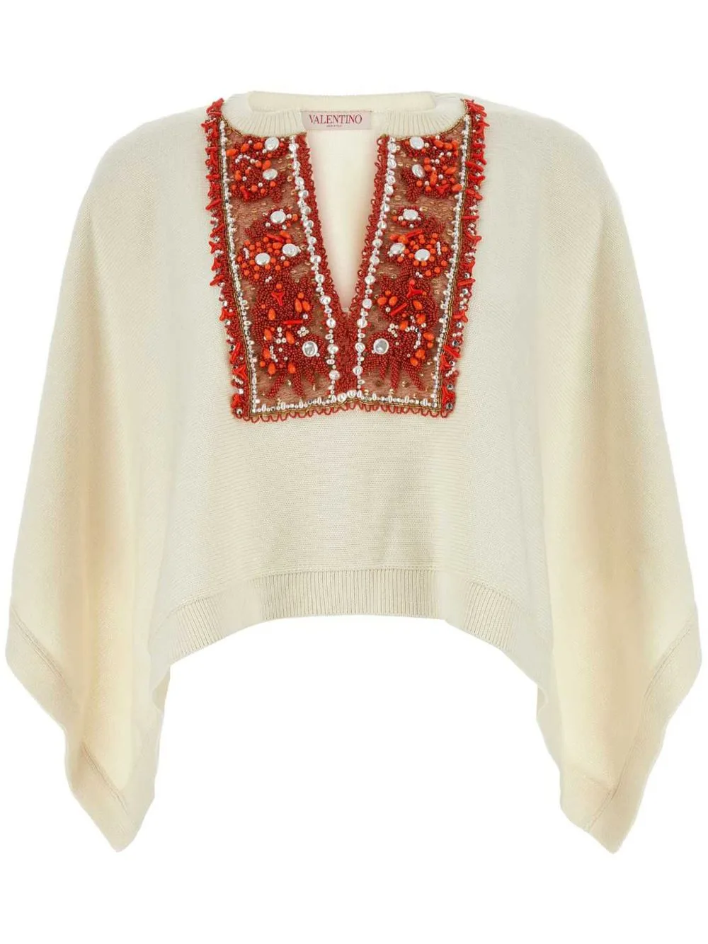 Bead-Embellished Poncho by Valentino Garavani