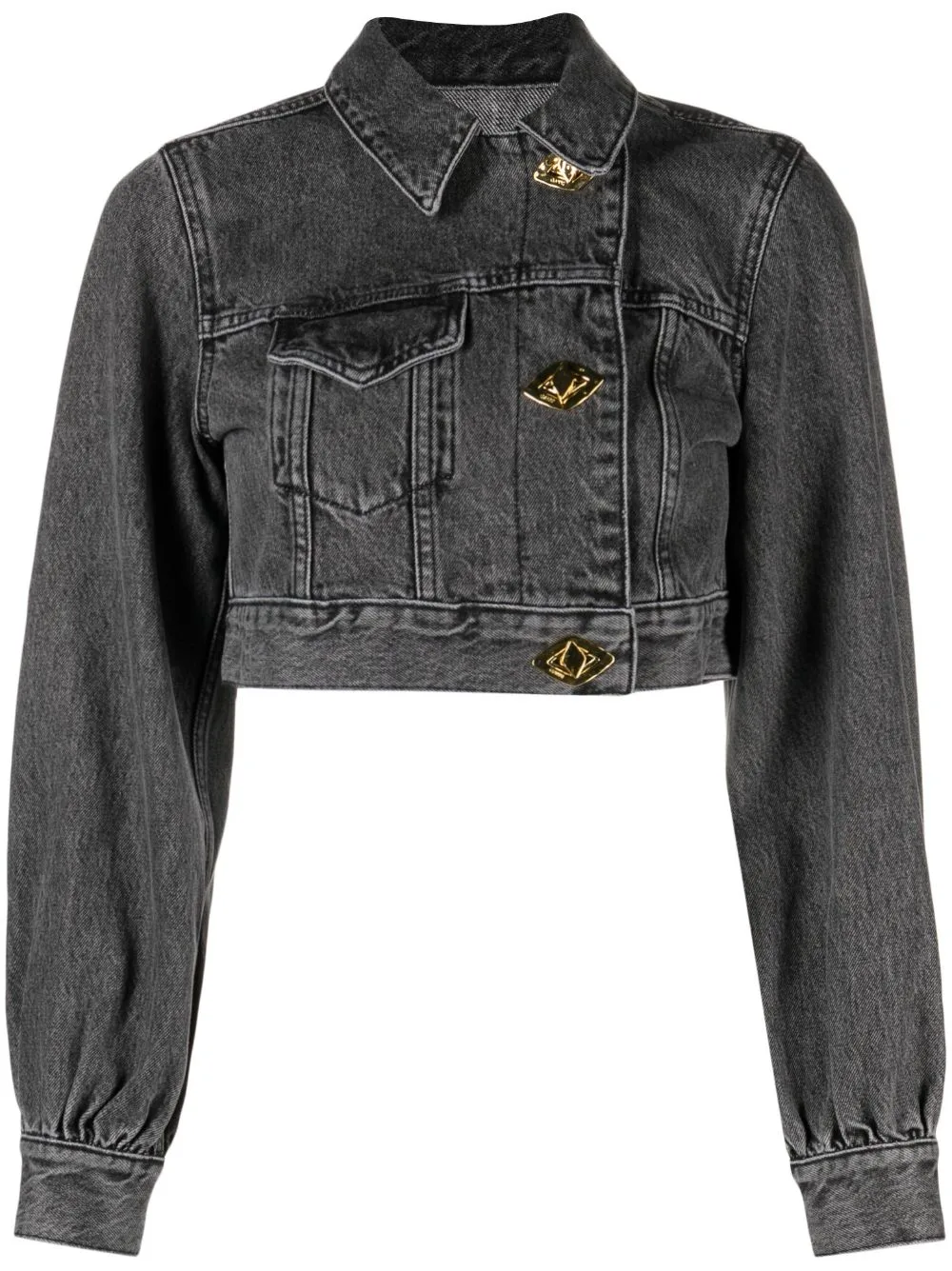 Cropped Denim Jacket by GANNI