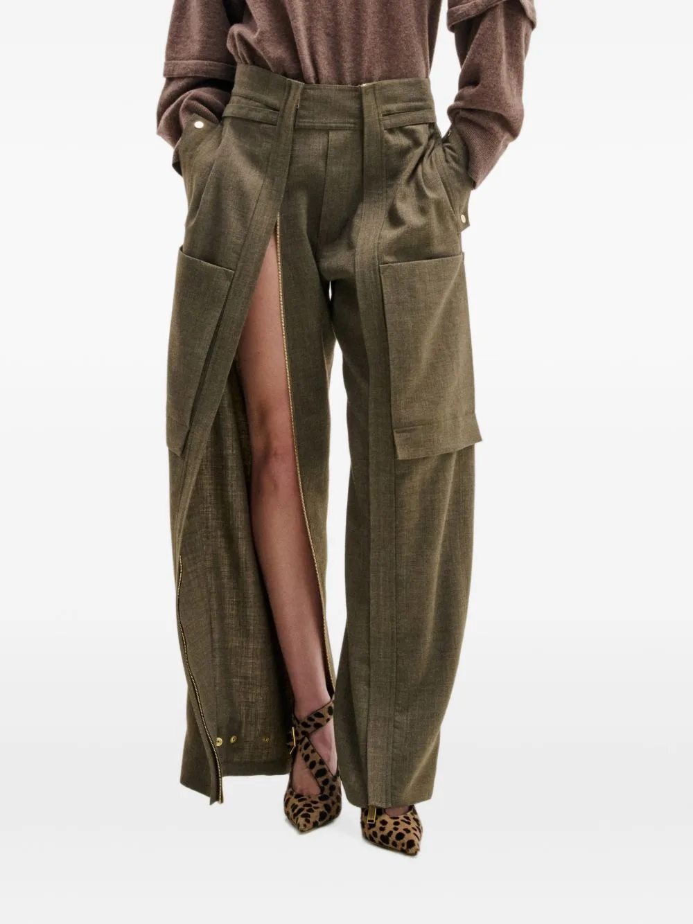 Adriana Zip-Detail Cargo Pants by DARKPARK
