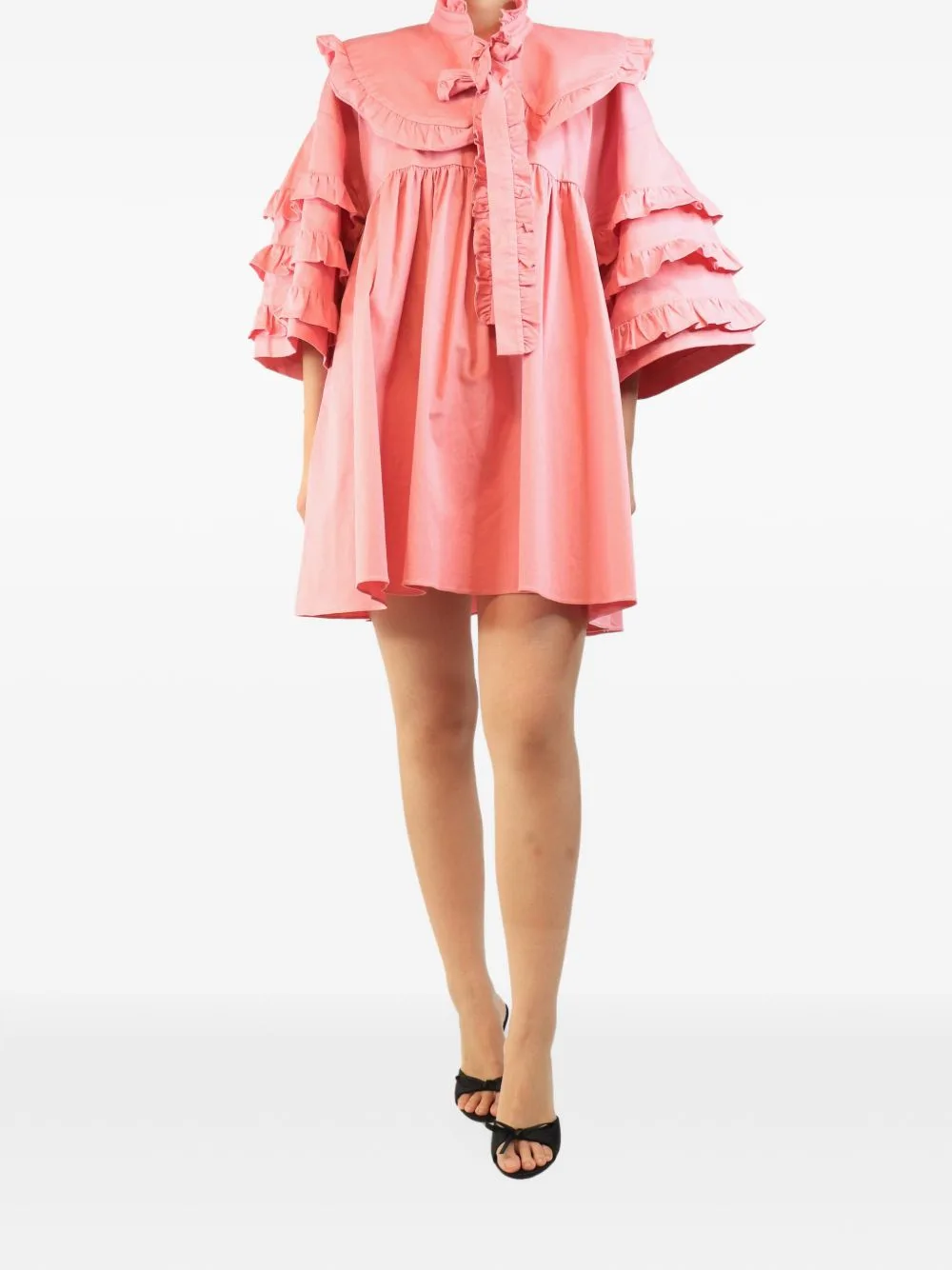 Ruffle-Sleeve Mini Dress by Kika Vargas