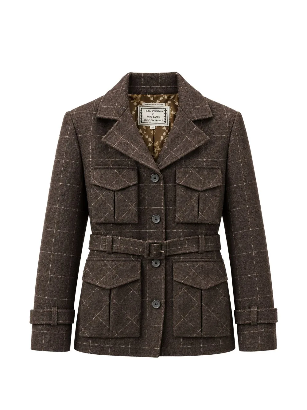 Paul & Joe x Tilda Jonathan Check-Pattern Belted Jacket by Paul & Joe