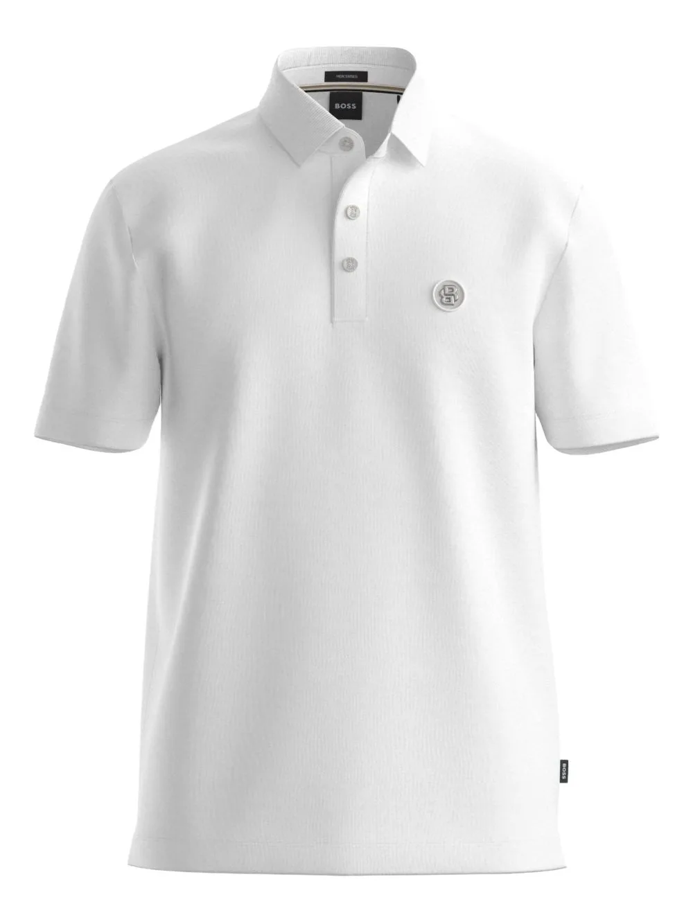 Mercerized-Cotton Polo Shirt with Double B Monogram by BOSS