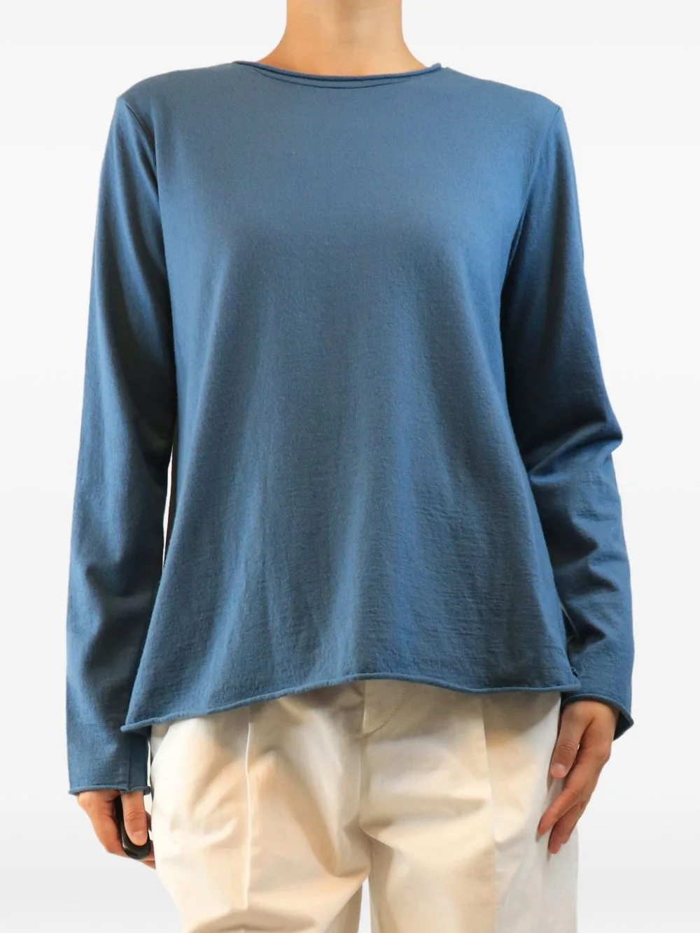 Crew-Neck Long-Sleeve Top by Labo Art