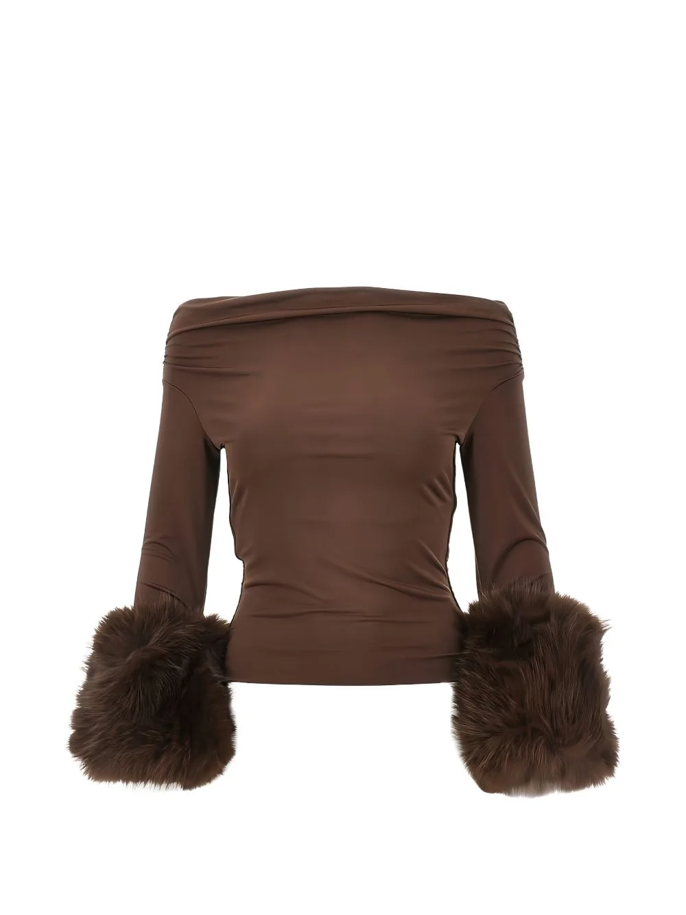 Tyla Faux-Fur Cuffs Top by THE ANDAMANE