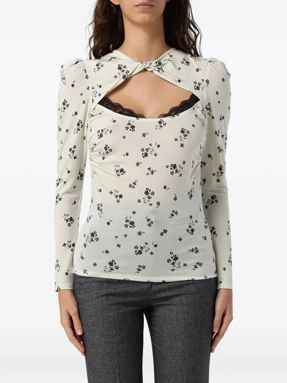 Floral-Print Cut-Out Top by MAR DE MARGARITAS