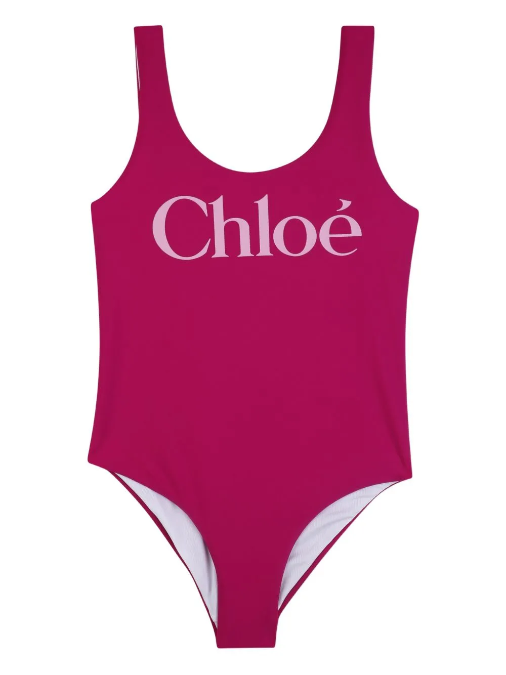 Logo Print Swimsuit by Chloé Kids