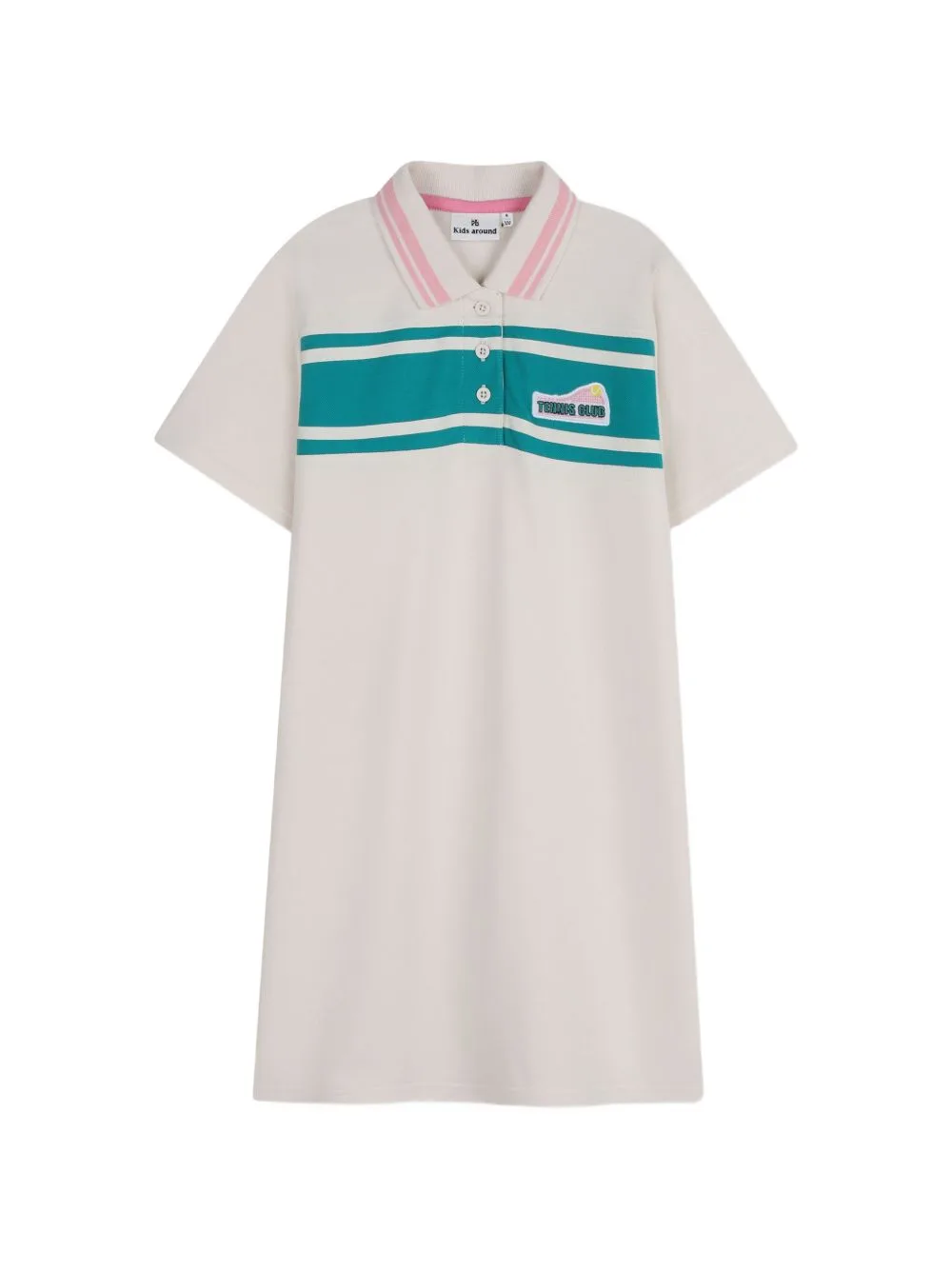Striped-Trim Polo Dress by Kids Around