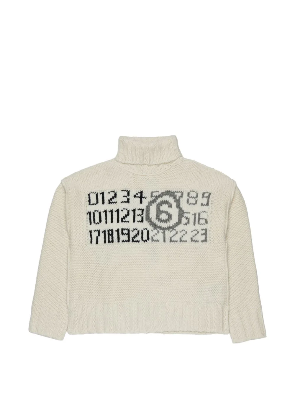 Numeric-Logo Turtleneck Sweater by MM6 Maison Margiela Kids