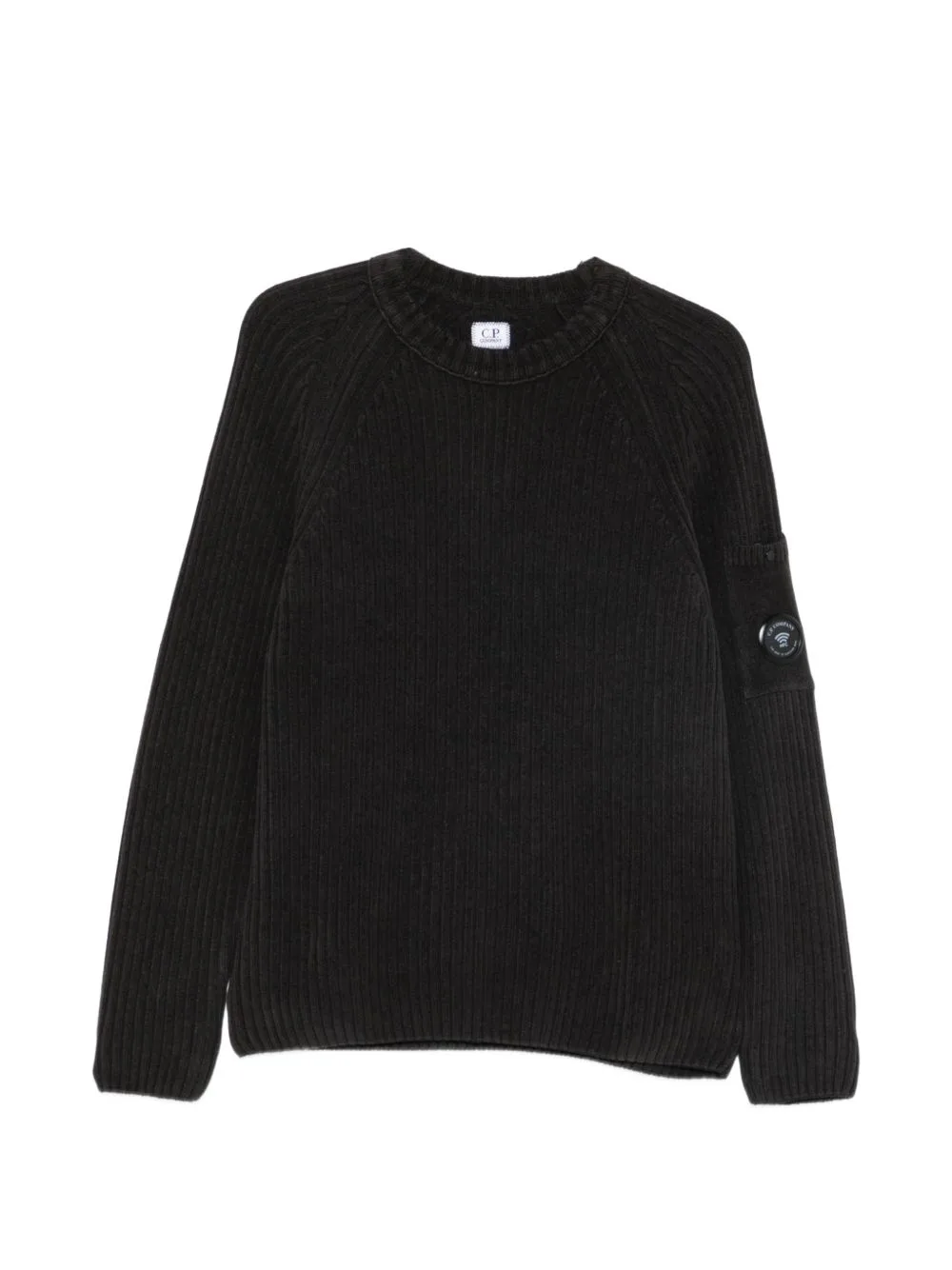 Ribbed Lens-Detail Sweater