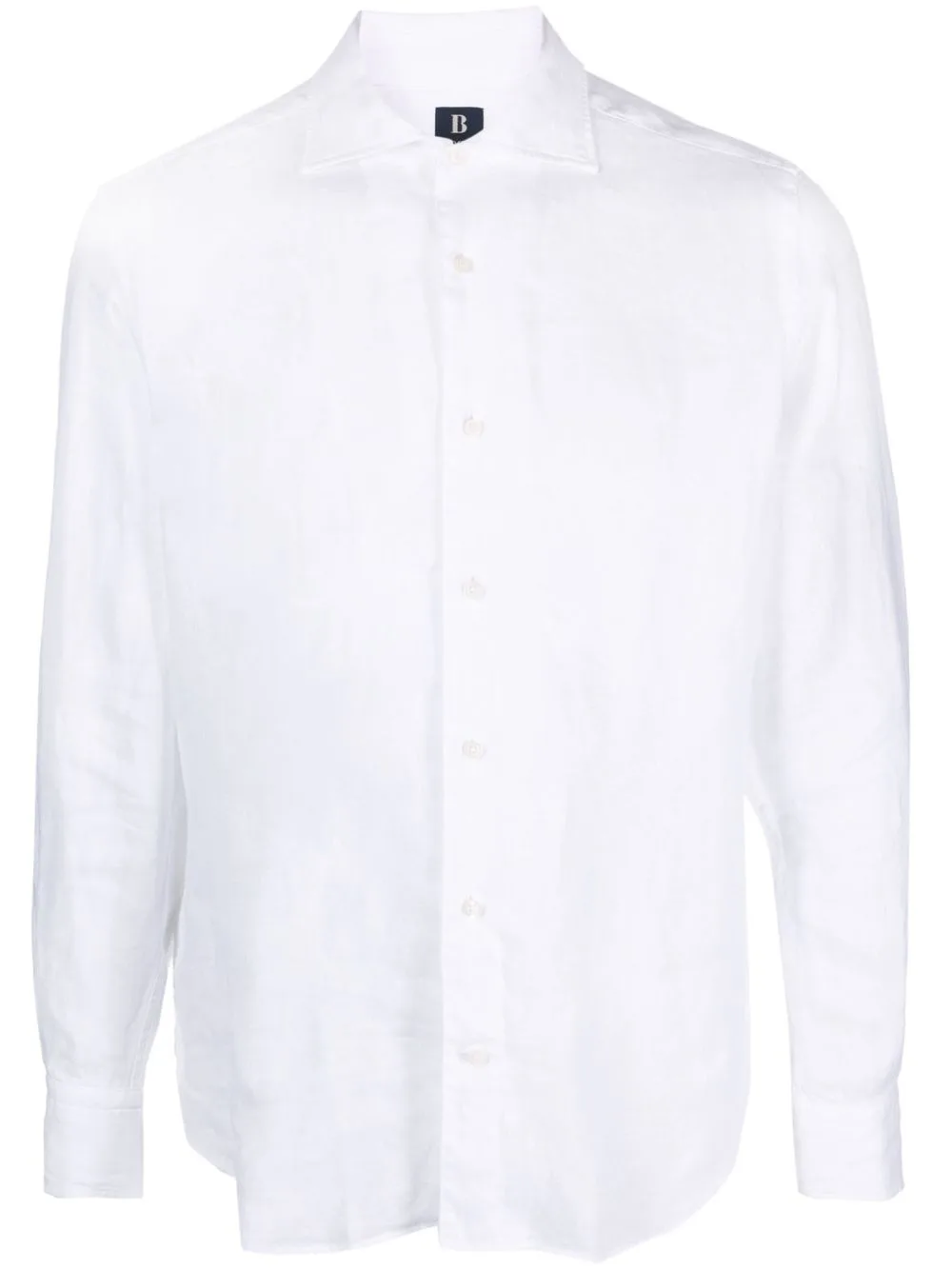 Spread-Collar Linen Shirt by Boggi Milano