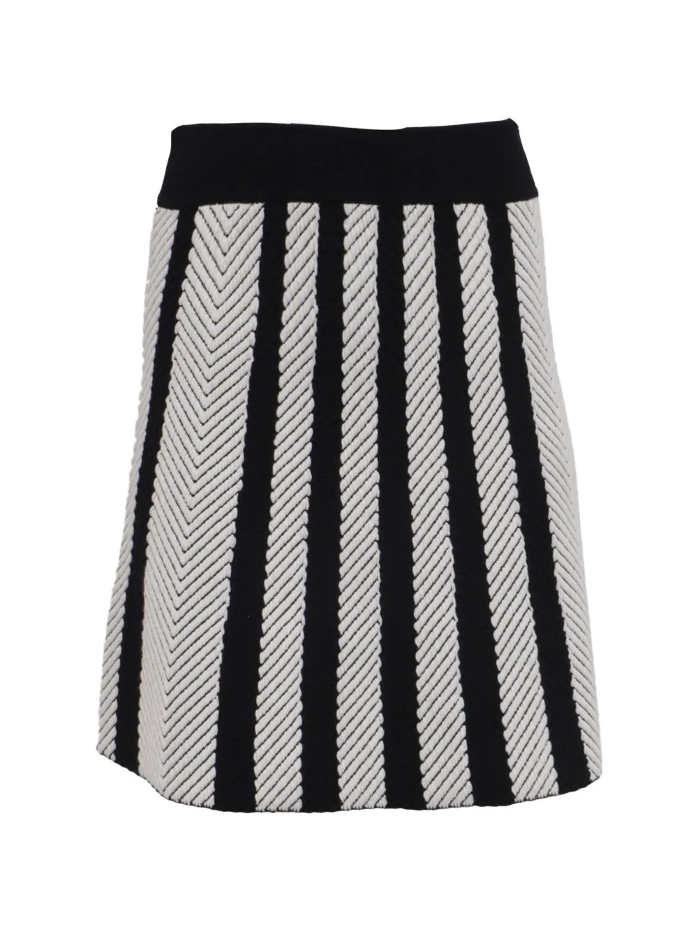 2010-2020s Stripe Trapeze Mini Skirt by Maje
