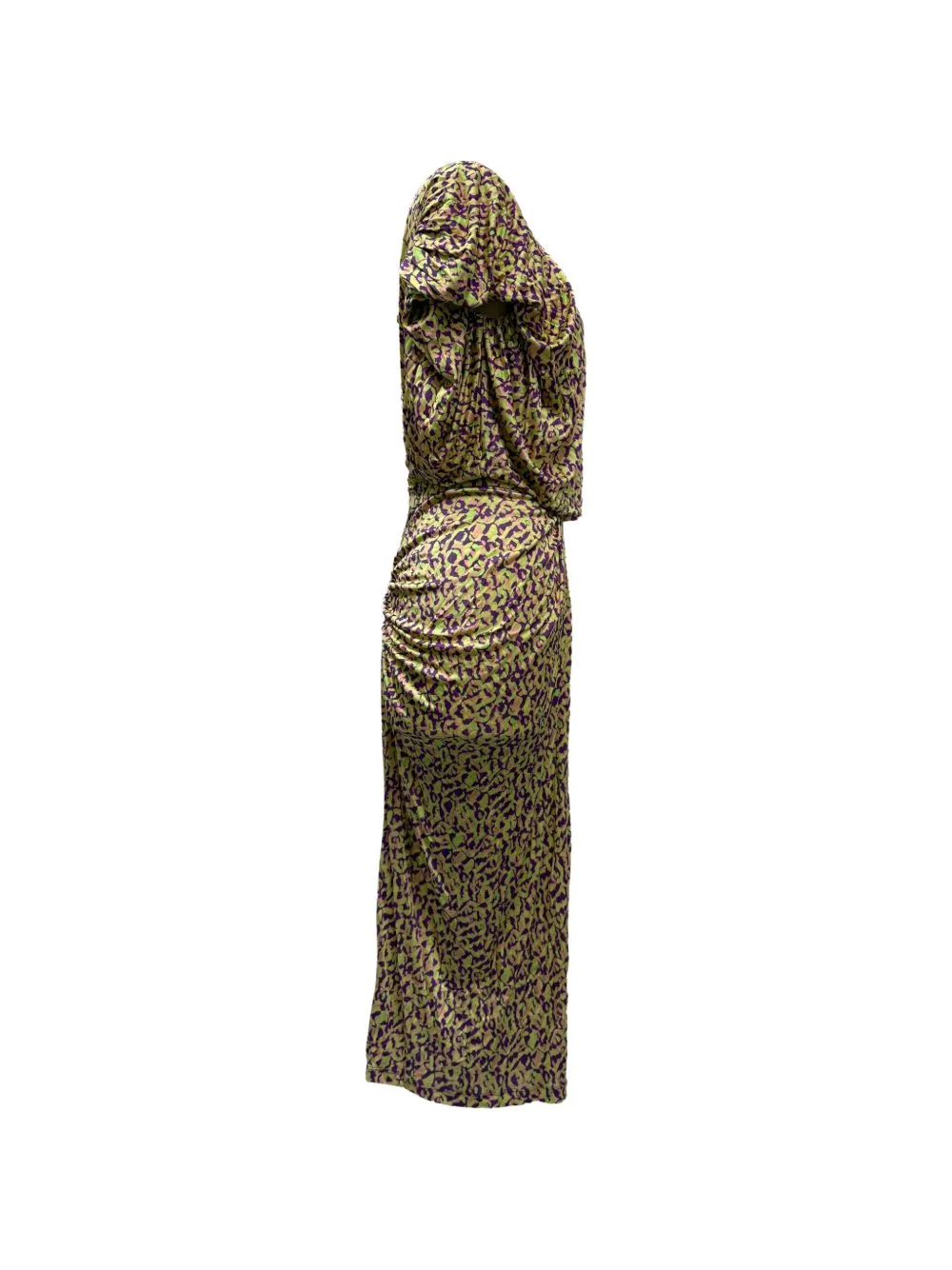 Ruched Printed Dress by Saloni