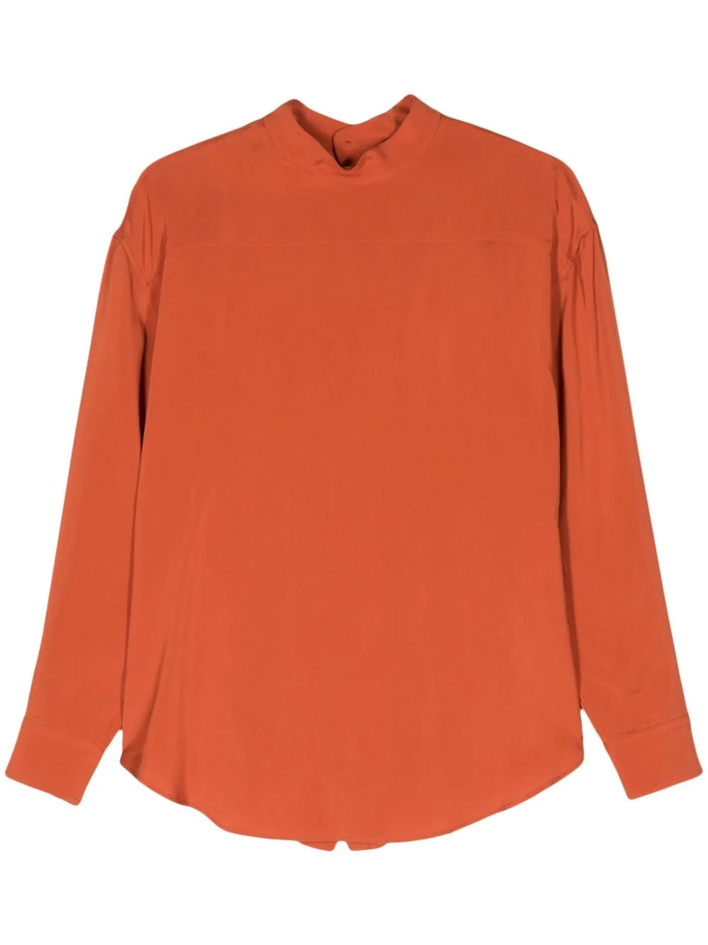 Lace-Up Crepe Blouse by colville