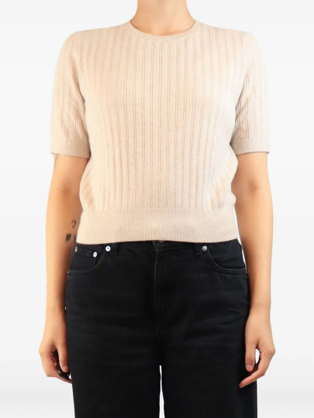 Ribbed Short-Sleeved Top by rag & bone