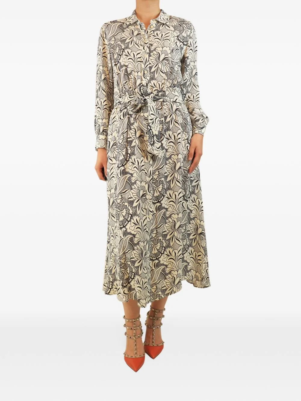 Floral-Print Belted Midi Dress by Weekend Max Mara