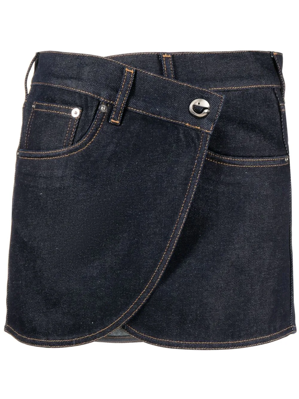 Denim Wrap Miniskirt by Coperni