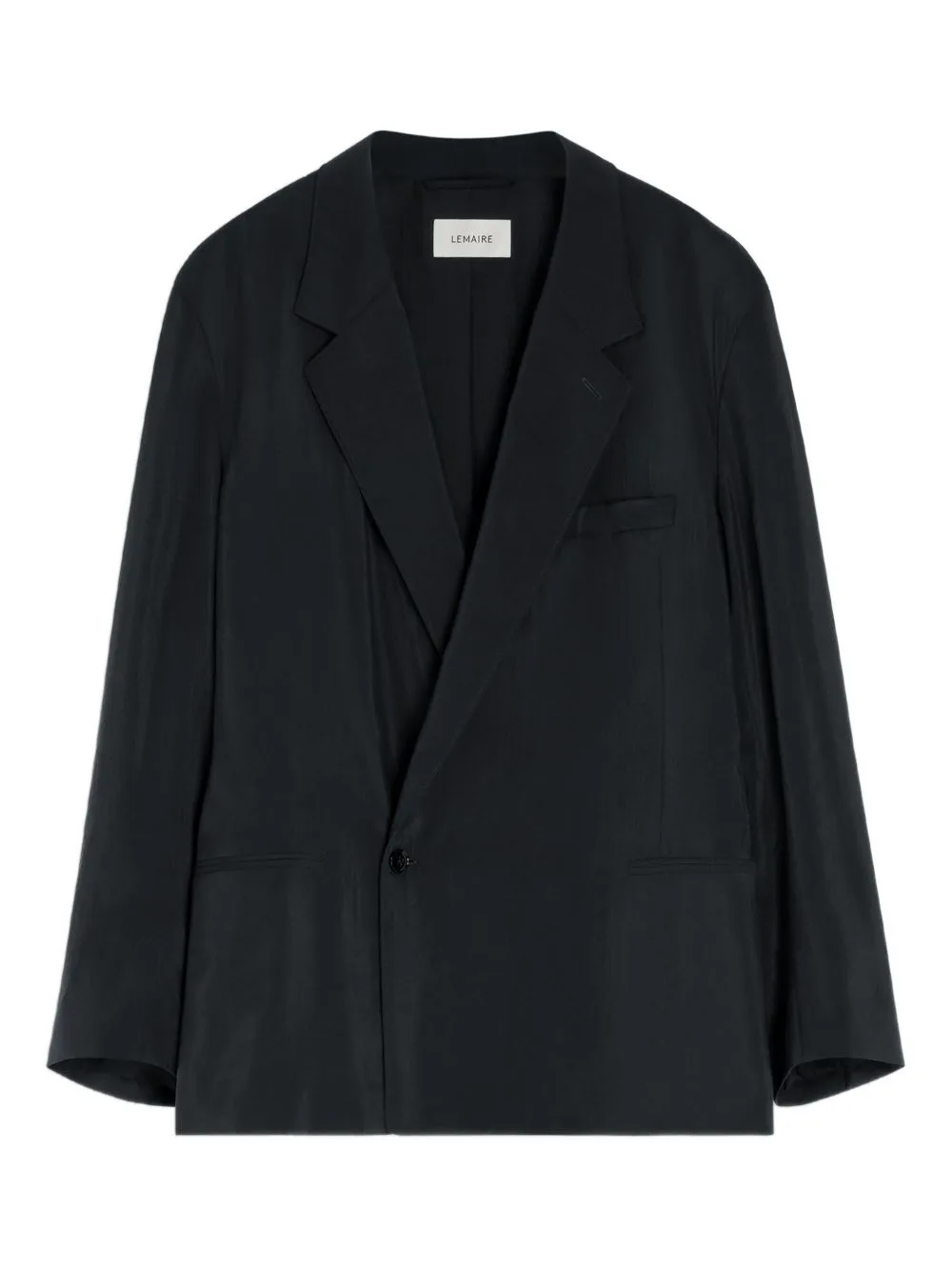 Soft Double-Breasted Jacket in Dry Silk by LEMAIRE