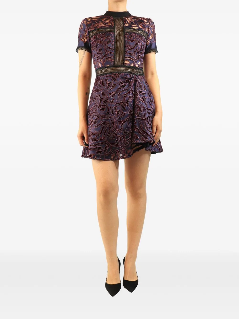 Short-Sleeve Mini Dress by Self-Portrait