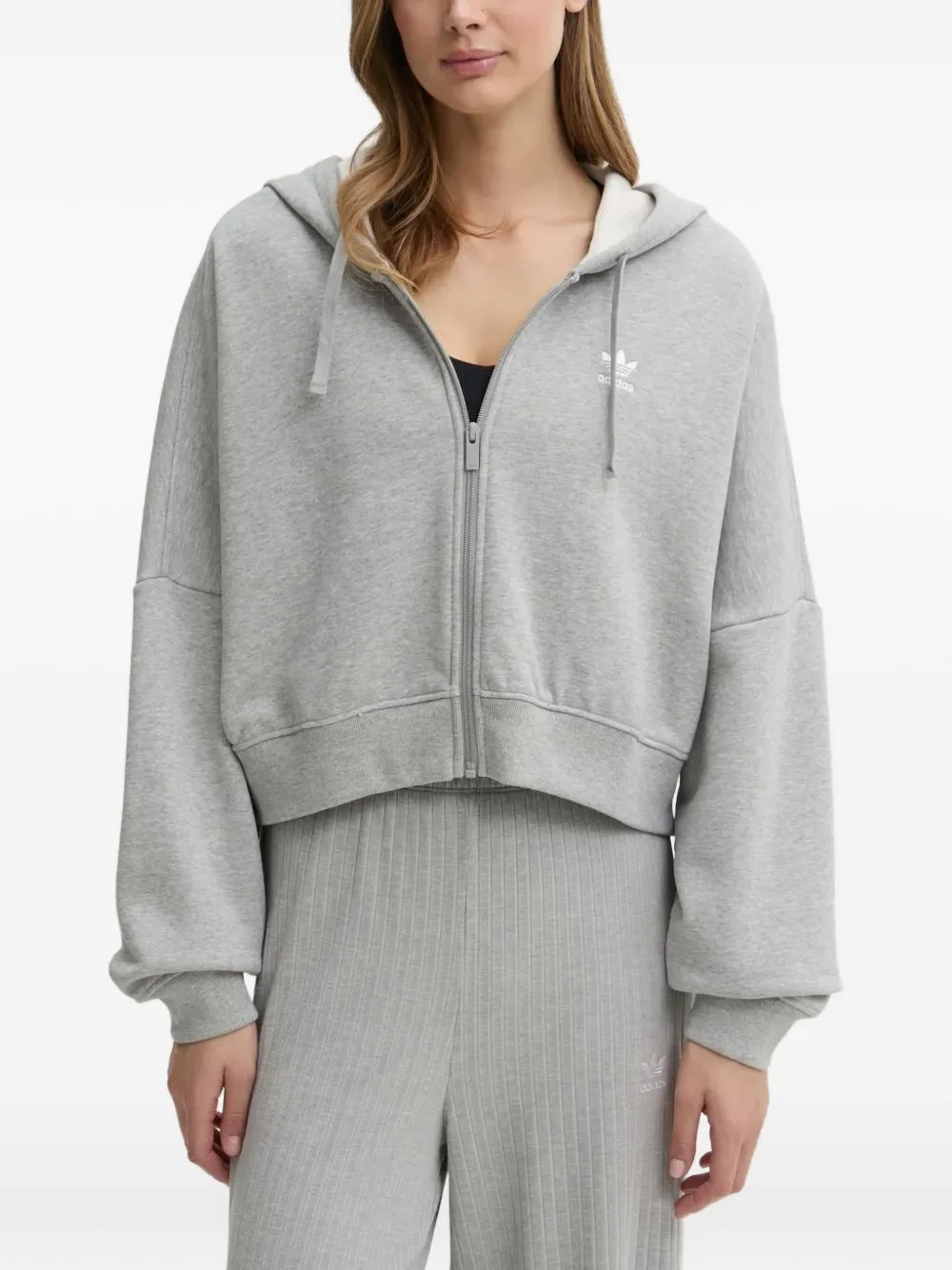 Essentials Short Full-Zip French-Terry Hoodie by adidas