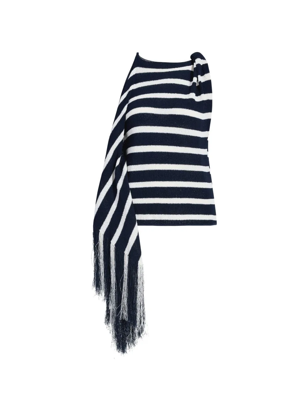 Yves Top in Stripe Fringed Knit by Proenza Schouler