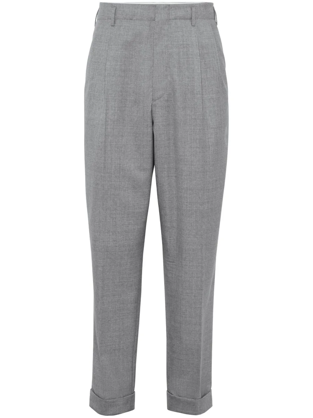Tapered Virgin-Wool Trousers by Brunello Cucinelli
