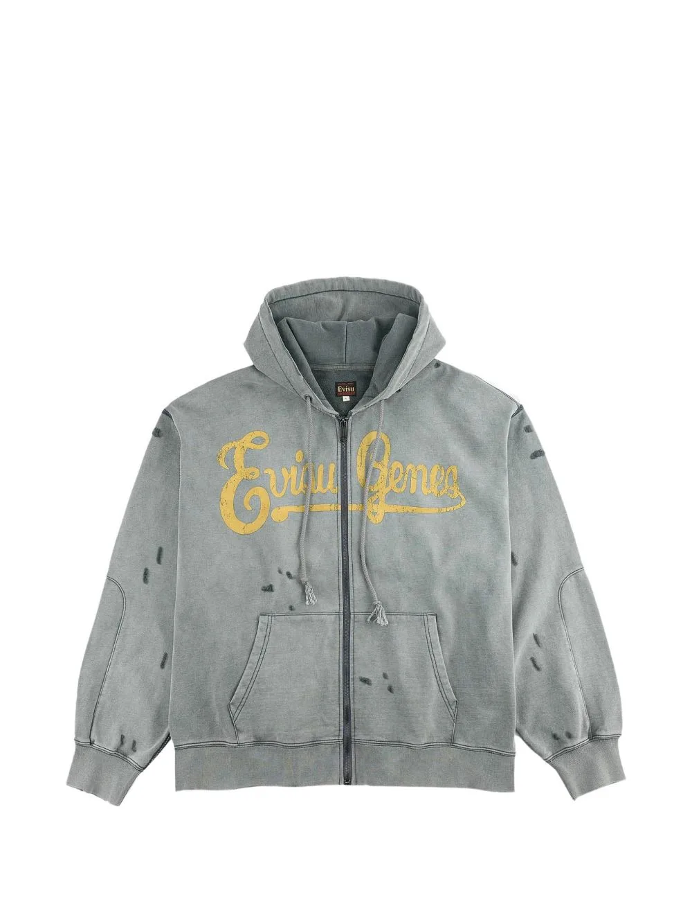 Seagull Distressed Logo-Print Hoodie by EVISU