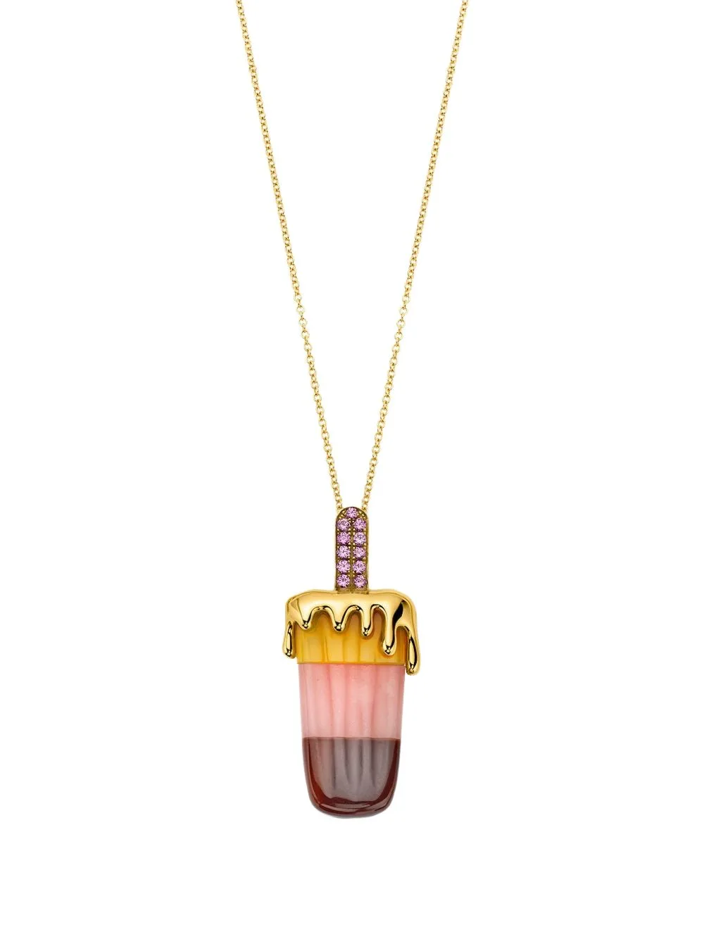 Agate and Opal Sapphire Necklace by EDINA KISS