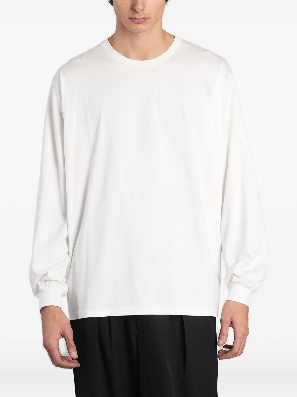 Crew-Neck Long-Sleeve T-Shirt by ssstein