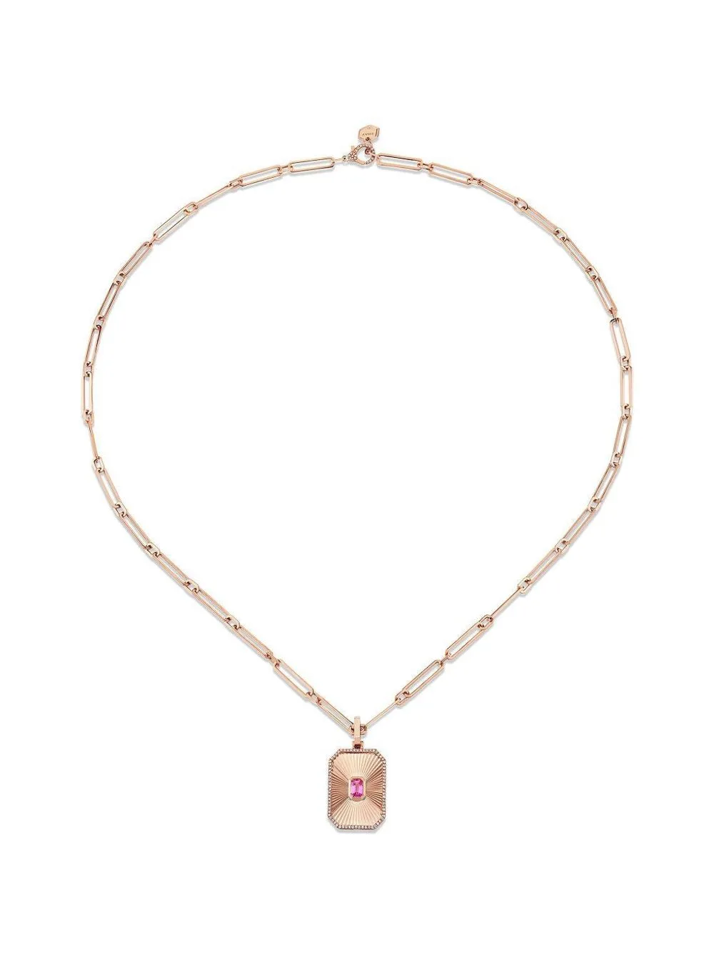 Pink Sapphire and Diamond Necklace by SHAY