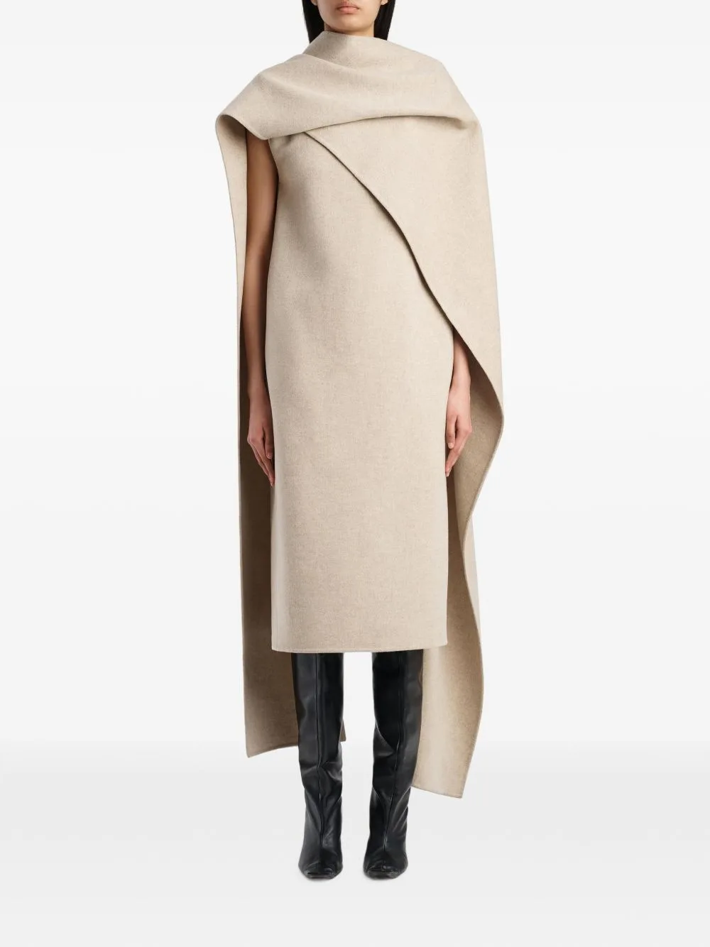 Ramona Dress in Oatmeal by KHAITE