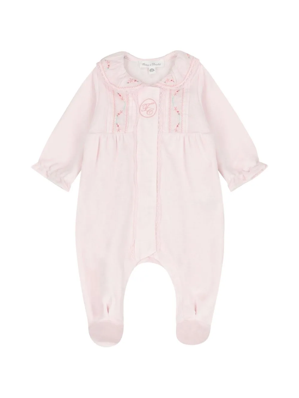 Embroidered Peter Pan Collar Pajamas by Tartine Et Chocolat