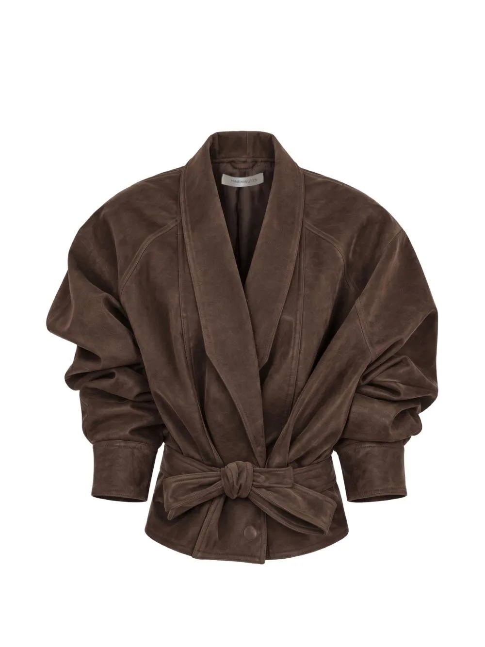 The Box Tabacco Belted Coat by Nineminutes