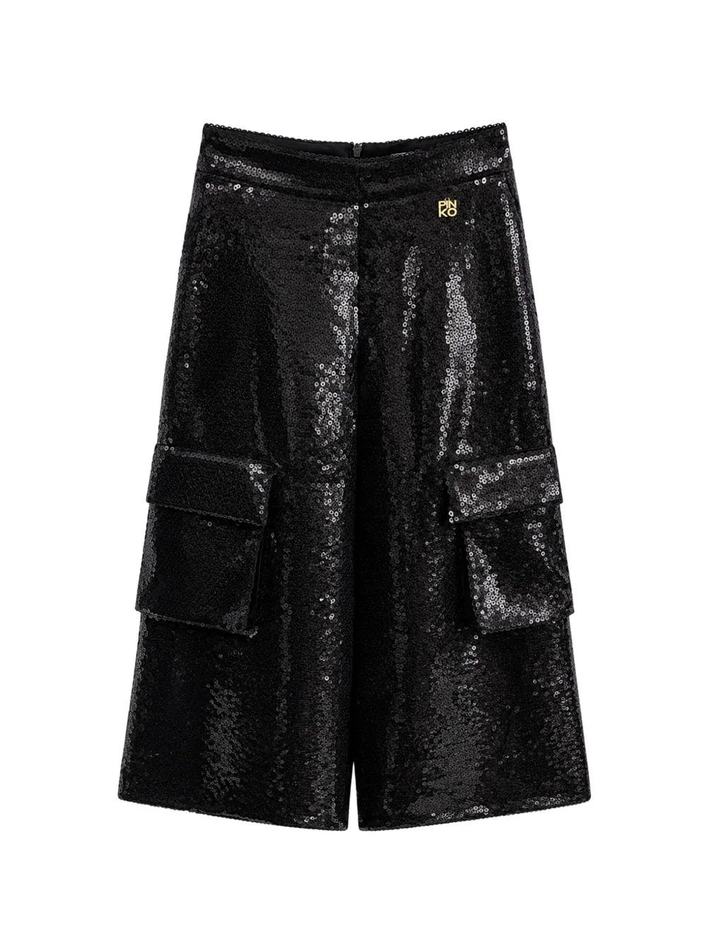 Sequin-Embellished Cargo Pants by Pinko Kids