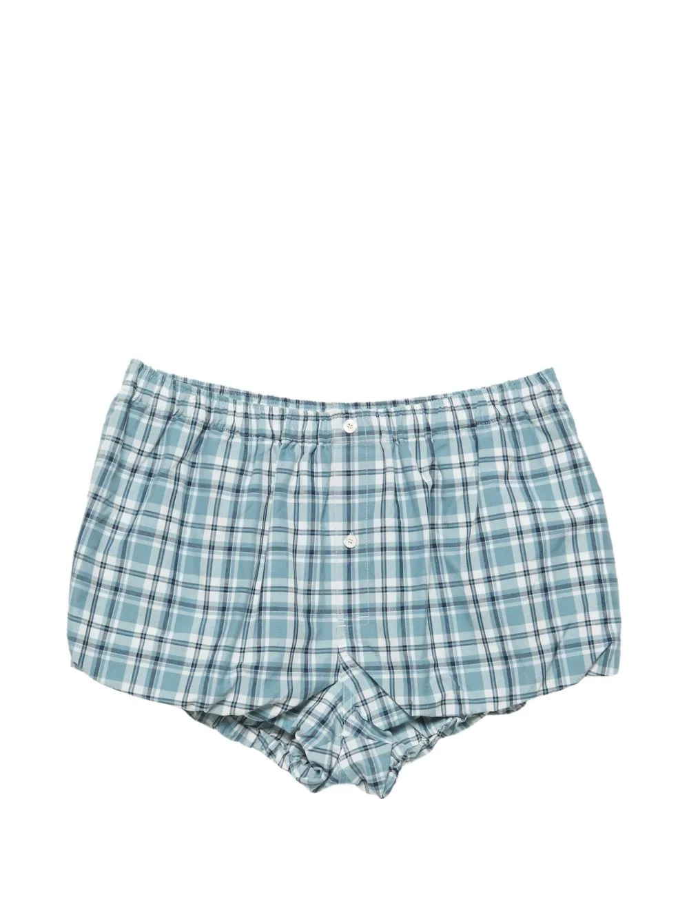Gathered Check Shorts by Acne Studios