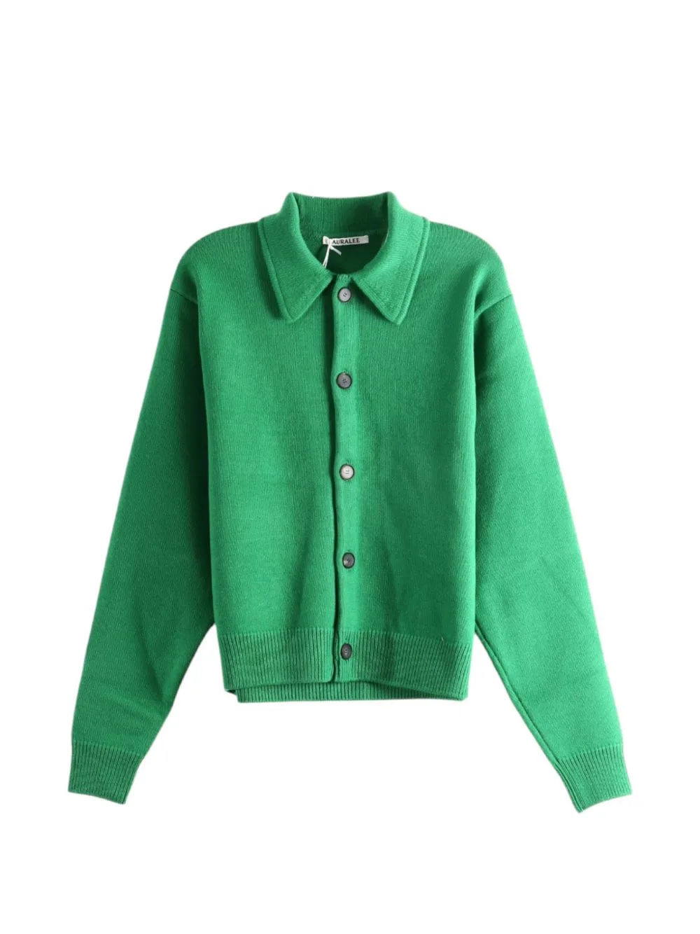 Button-Up Collared Cardigan by Auralee